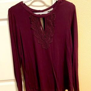 NWOT maroon blouse